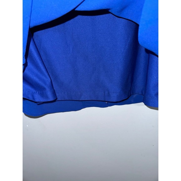 Belle Badgley Mischka lined cobalt blue crepe shift dress size US 12 - Picture 6 of 10